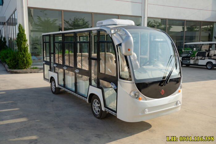 xe điện chở khách du lịch 14 chỗ cabin kín