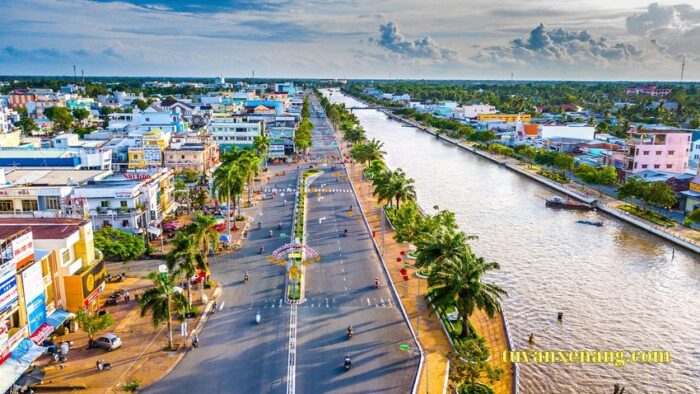 xe điện chở khách tại Hậu Giang