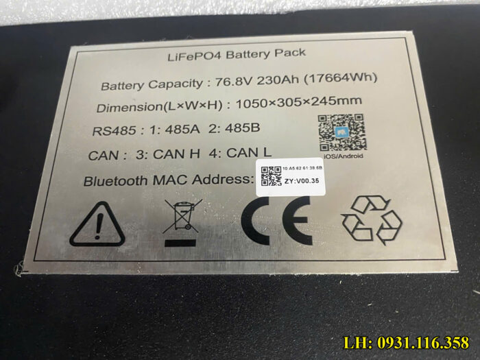 Thông số pin lithium